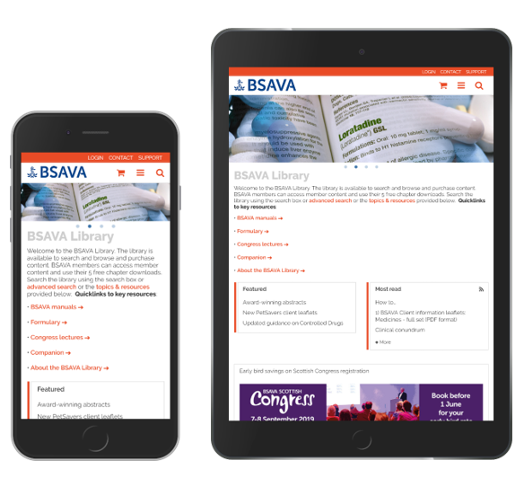 As the platform is responsive BSAVA can maintain their brand identity across different devices.